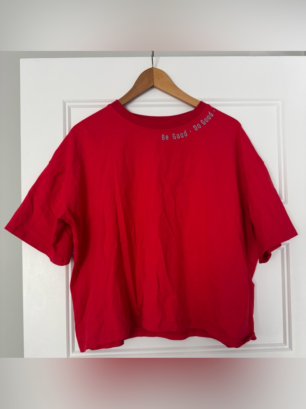 Nana Red T-Shirt | “Be Good. Do Good.” | Oversized Fit